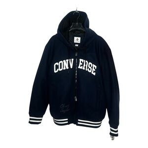 NWT Vintage Converse Chuck Taylor Navy Full-zip Hoodie with Felt Logo XXL